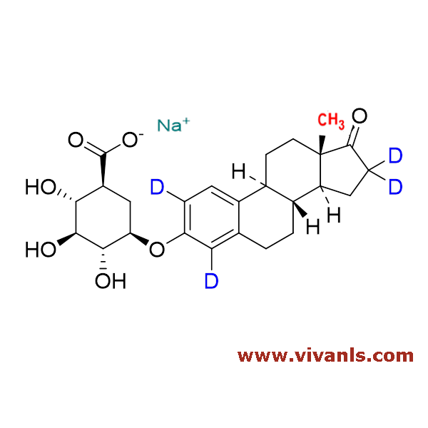 Glucuronides-Estrone-d4 Glucuronide Sodium Salt-1654754997.png